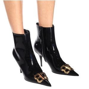 BALENCIAGA BB Patent Leather Booties